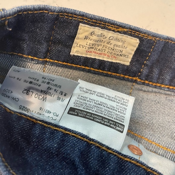 [30] LEVI’S Jeans vintage 511 Y2K Slim fit dark blue rare women’s - Picture 6 of 6